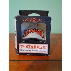 The Starr X Wall Mounted Stationary Bottle opener  New In Box Original . SARANAC